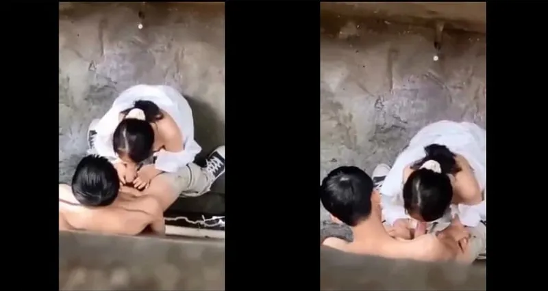 Quay lén em nữ sinh bj cho người tình trong hẻm